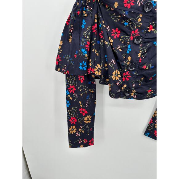 C/MEO Collective Womens Black Floral Print Off Shoulder Bell Sleeve Crop Top M - Picture 4 of 11